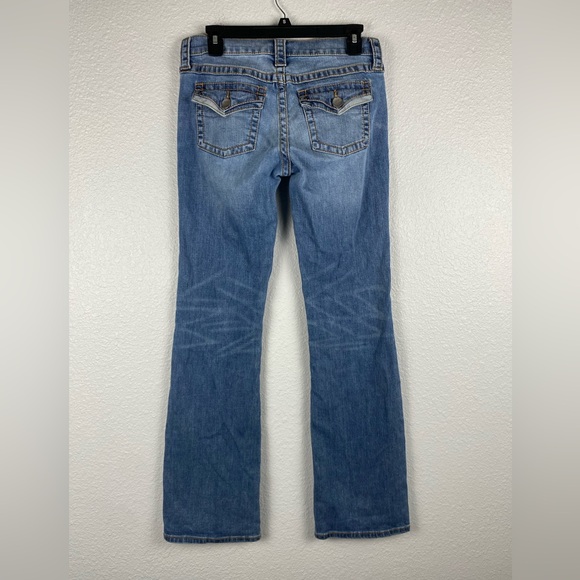 Victoria's Secret Denim Low rise 5 Flap Jeans Size 6L hip huggers boot cut flare - Picture 3 of 13
